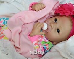 PRETTY LIKE MOM! Newborn Baby Girl 18 Lifelike Collectors Doll + 2 Outfits