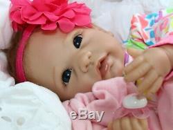 PRETTY LIKE MOM! Newborn Baby Girl 18 Lifelike Collectors Doll + 2 Outfits