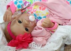 PRETTY LIKE MOM! Newborn Baby Girl 18 Lifelike Collectors Doll + 2 Outfits