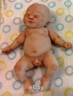Painted Micro Preemie Full Body Silicone Baby Boy Doll Gabriel