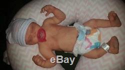 Painted Newborn Full Body Silicone Baby Girl Hadley