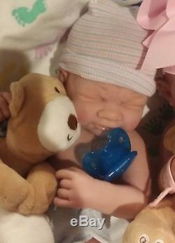 Partial Reborn Anatomical Twins Boy Girl First Tears Preemie Takes A Pacifier