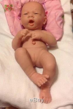 Perfect Cute Baby Girl! Berenguer Lifelike Reborn Preemie 14 Pacifier Bottle ++