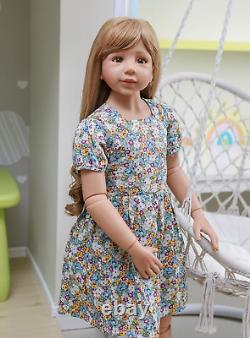 Pinky Reborn 47Inch Reborn Toddler Dolls, Huge Baby Full Body Hard Vinyl Masterpi