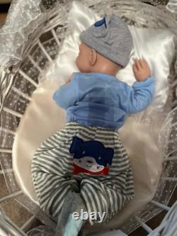 Platinum Silicone Ivanti Smiling Reborn Baby Boy 18 Inches 6 Pounds