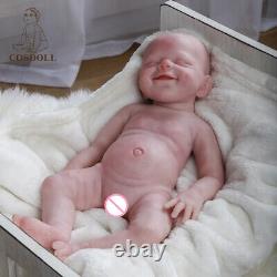Popular 18.5Lifelike Reborn Baby Full Body Silicone Boy Doll Gifts Pretty Baby