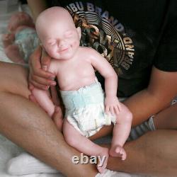 Popular 18.5Lifelike Reborn Baby Full Body Silicone Boy Doll Gifts Pretty Baby