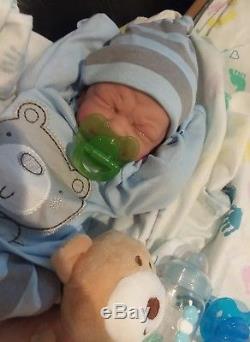 Preemie First Tears Baby Boy Doll Real Boy With Baby Extras Takes A Pacifier