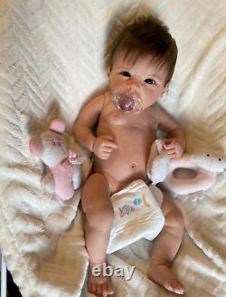 READY TO SHIP NOW! Chloe Reborn Baby Linda murray doll lifelike girl full body