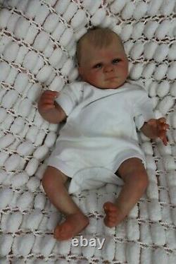 REBORN BABY BOY BLUE EYED DOLL PREEMIE 16 PREMATURE ARTIST OF 9yrs SUNBEAMBIES