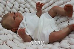 REBORN BABY BOY BLUE EYED DOLL PREEMIE 16 PREMATURE ARTIST OF 9yrs SUNBEAMBIES