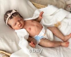 REBORN BABY DOLL Luisa by Olga Auyer Newborn Rooted Hair COA Artist Made