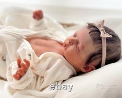 REBORN BABY DOLL Luisa by Olga Auyer Newborn Rooted Hair COA Artist Made