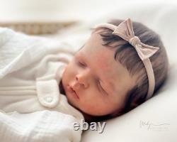REBORN BABY DOLL Luisa by Olga Auyer Newborn Rooted Hair COA Artist Made