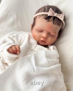REBORN BABY DOLL Luisa by Olga Auyer Newborn Rooted Hair COA Artist Made