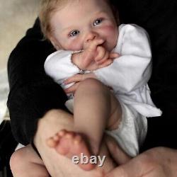 ROSHUAN Smiling Reborn Baby Dolls Boy Harper with Mouth Open 20 Inch Real Lif