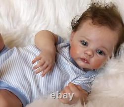 RXDOLL Lifelike Reborn Baby Dolls Silicone Full Vinyl Body 19 inch Realistic