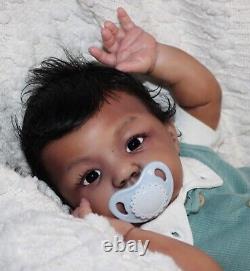 Randee's Reborn Newborn Baby Boy Abigail Ross Aa Ethnic Biracial Doll Art Sole