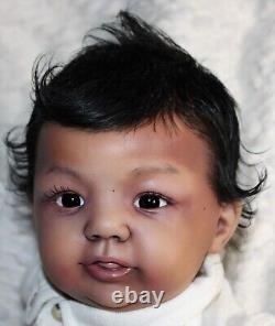 Randee's Reborn Newborn Baby Boy Abigail Ross Aa Ethnic Biracial Doll Art Sole