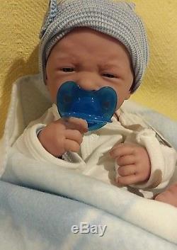 Real Baby Boy Anatomical Berenguer Preemie First Yawn Reborn Takes Pacifier New