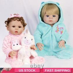 Real Lifelike Reborn Baby Dolls Realistic Girl+Boy Full Body Vinyl Silicone Gift