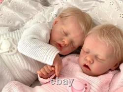 Real Lifelike Twins Boy and Girl, 18Inch Reborn Baby Dolls Full Body Realistic