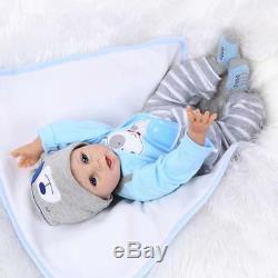 Real Newborn 22 Handmade Lifelike Baby Doll Reborn Silicone Vinyl Clothes Body