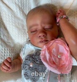 Realborn Ashley Preemie Baby girl Reborn Doll Bi-Racial Ethnic Anatomical Belly