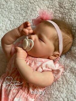 Realborn Felicity asleep by Bountiful Baby, OOAK, Lifelike, Realistic Baby Doll