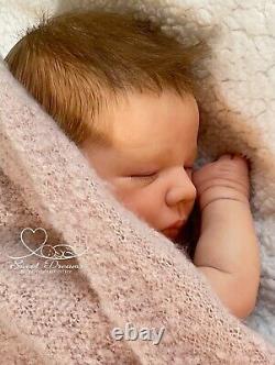 Realborn Felicity asleep by Bountiful Baby, OOAK, Lifelike, Realistic Baby Doll