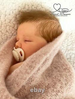 Realborn Felicity asleep by Bountiful Baby, OOAK, Lifelike, Realistic Baby Doll