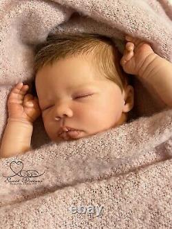 Realborn Felicity asleep by Bountiful Baby, OOAK, Lifelike, Realistic Baby Doll