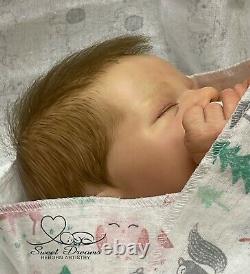 Realborn Felicity asleep by Bountiful Baby, OOAK, Lifelike, Realistic Baby Doll