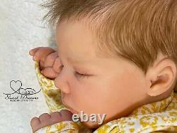 Realborn Felicity asleep by Bountiful Baby, OOAK, Lifelike, Realistic Baby Doll