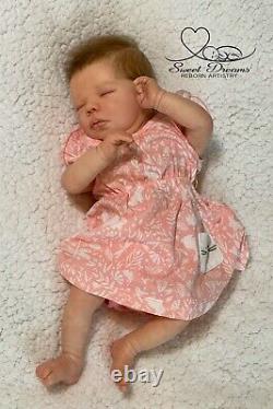 Realborn Felicity asleep by Bountiful Baby, OOAK, Lifelike, Realistic Baby Doll