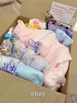 Realborn Lavender Asleep withCOA by artist Alicia's Angels withsmall box opening