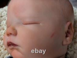 Realborn Reborn Doll Landon Sleeping by Bountiful Baby with COA