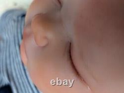 Realborn Reborn Doll Landon Sleeping by Bountiful Baby with COA