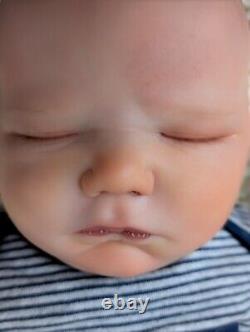 Realborn Reborn Doll Landon Sleeping by Bountiful Baby with COA