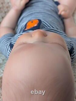 Realborn Reborn Doll Landon Sleeping by Bountiful Baby with COA