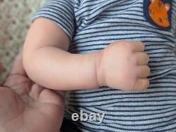 Realborn Reborn Doll Landon Sleeping by Bountiful Baby with COA