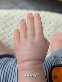 Realborn Reborn Doll Landon Sleeping by Bountiful Baby with COA