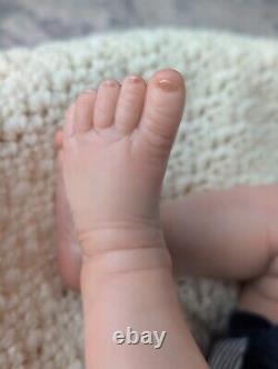 Realborn Reborn Doll Landon Sleeping by Bountiful Baby with COA