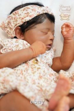 Realborn Skya Reborn Doll Biracial Newborn Rooted Hair Full Vinyl Limbs
