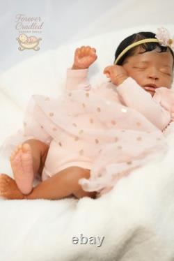 Realborn Skya Reborn Doll Biracial Newborn Rooted Hair Full Vinyl Limbs