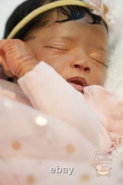 Realborn Skya Reborn Doll Biracial Newborn Rooted Hair Full Vinyl Limbs