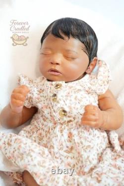 Realborn Skya Reborn Doll Biracial Newborn Rooted Hair Full Vinyl Limbs