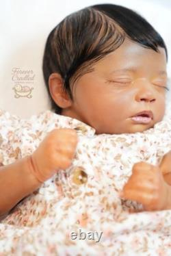 Realborn Skya Reborn Doll Biracial Newborn Rooted Hair Full Vinyl Limbs
