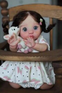 Realistic 16 Artist Painted Girl Peeka Reborn Baby Doll Rooted Hair Vinyl Gifts