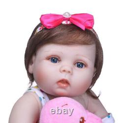 Realistic 22 Reborn Baby Dolls Girl Full Body Vinyl Silicone Newborn Doll Bath